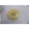 Image 2 : Genuine Alabaster Trinket Dish, (8) Napkin Rings