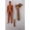 Image 3 : Ken Barbie Doll, Clothes Pin, Wooden Spinning Top Toy