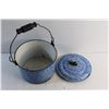 Image 4 : Small Enamel Vintage Pot with Lid 7''