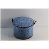 Image 8 : Small Enamel Vintage Pot with Lid 7''
