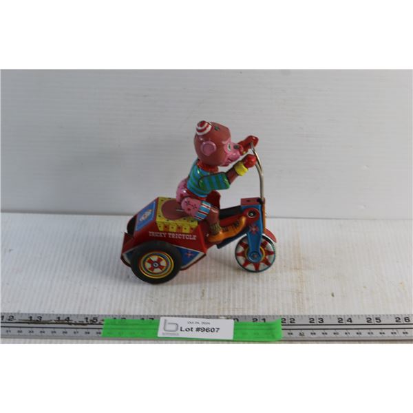 Vintage Tin Tricky Tricycle Toy
