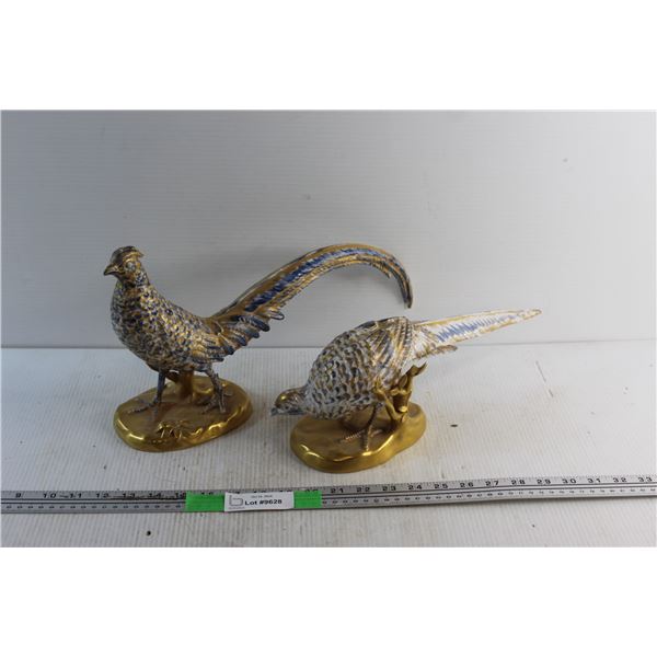 (2) Pheasant Porcelain Ornaments