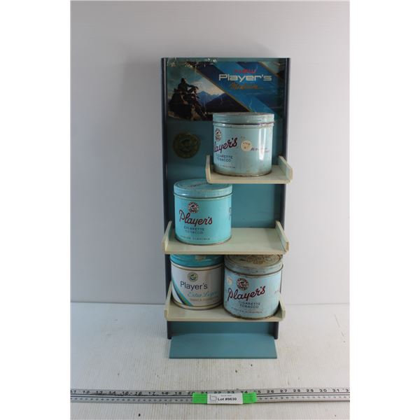 New Player's Medium Tin Rack and Tobacco Tins
