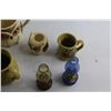 Image 7 : Miniature Kerosene Lamps, Creamers, Mugs and Wooden Statues