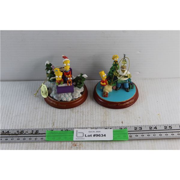 (2) The Simpsons Ornaments