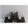Image 2 : (2) Marble Granite Bookends