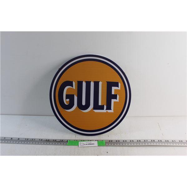 Gulf Tin Sign 12''