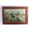 Image 2 : Framed Cowboys in Action Print 24'' x 17''