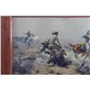 Image 4 : Framed Cowboys in Action Print 24'' x 17''