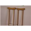 Image 6 : (2) Wooden Armpit Crutches - Needs a Repair