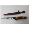 Image 5 : Baron Solingen Germany - Kris Dagger w/Stacked Leather Handle in Case