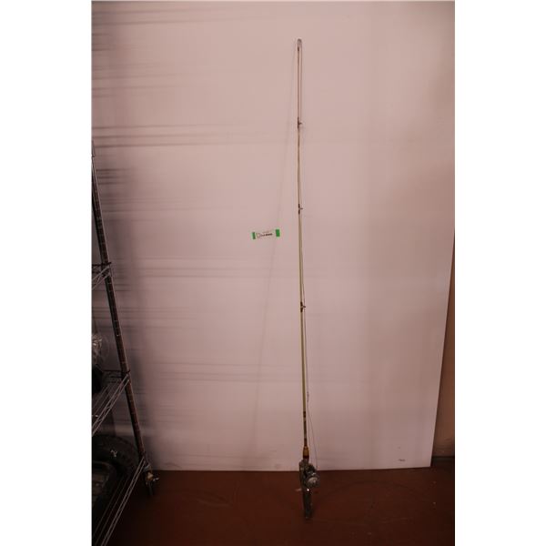 *Vintage Fiberglass Fishing Rod w/Open Faced Reel (Ocean City - 60" long)