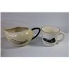 Image 2 : (3) Glasses - Creamer - Cup - (2) Yellow Dishes