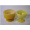Image 4 : (3) Glasses - Creamer - Cup - (2) Yellow Dishes