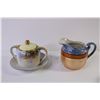 Image 2 : Old Foley Flowered Pitcher - Vintage Lusterware Creamer - Vintage Signed Noritake Hand Painted Sugar