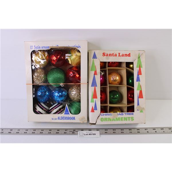(2) Boxes of Vintage Christmas Tree Ornaments