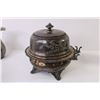 Image 5 : Vintage Plated Creamers & Sugar Bowl - Flower Frog - Lidded Dish