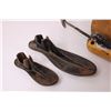 Image 2 : Vintage Metal Cobbler Shoe Holder - Wooden Shoe Stretchers