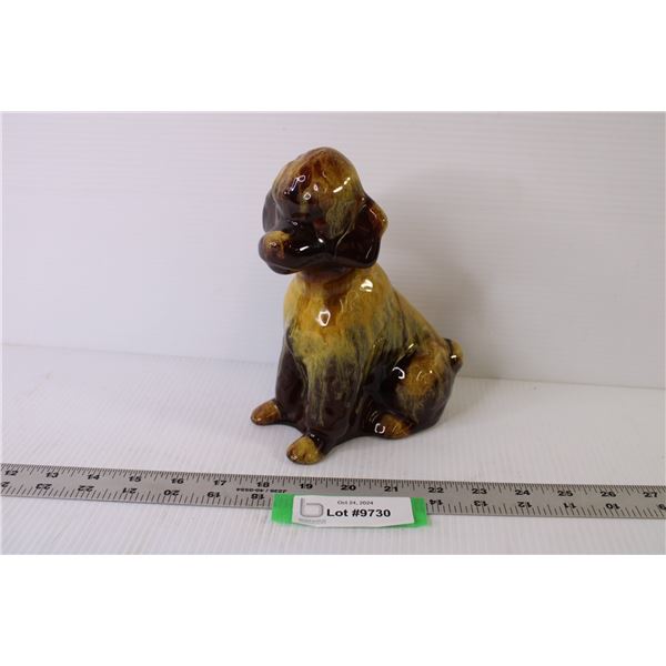 Vintage Blue Mountain Style pottery - Ceramic Dog Ornament (7 1/2" high)