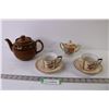 Image 1 : Vintage Sadler 4 Cup Teapot Stafford England - Sugar Bowl Occupied Japan - Ceramic Cups & Saucers