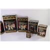Image 2 : 5 Pc Cannister Asian Themed Tins - 2 Matching Storage Tins