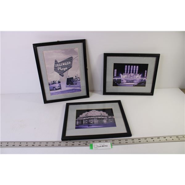 (3) Framed Prints of Vintage Photographs (largest 11 3/4"" x 9 3/4")