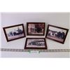Image 1 : (4) Framed Prints of Vintage Service Station Photographs - Texaco - Sinclair