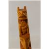 Image 2 : Vintage Carved Wood Totem Signed Douglas White Masset BC - 7"