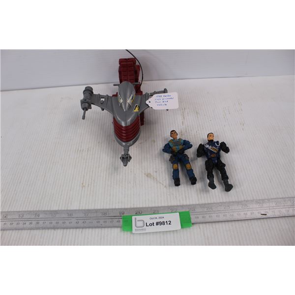 1988 Hasbro Cops N Crooks Jail Bird Vehicle w/ (2) Action Figures