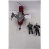 Image 2 : 1988 Hasbro Cops N Crooks Jail Bird Vehicle w/ (2) Action Figures