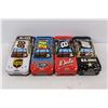 Image 2 : (4) Nascar Collectible Tins, Dale Earnhardt Jr, Jeff Gordan, Dale Jarret, Jerry Nadeau, -Some Damage