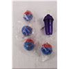 Image 2 : (3) Tupperware Shape Toy Decorations, (1) Water Bottle Christmas Tree Decoration