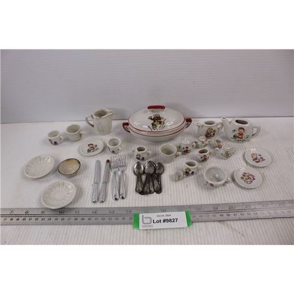 Set Of Mini Dishes/ Cutlery