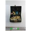 Image 1 : Jewelry Box and Assorted Jewelry - Necklaces, Rings and Earrings