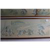 Image 8 : (2) Antique Framed Wildlife Prints 38'' x 10'' - Some Water Damage
