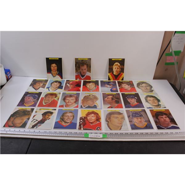 (24) 1980-81 OPC Jumbo 5"x7" Complete Hockey Card Set - All Stars Gretzky, Lafleur, Clark, McDonald 