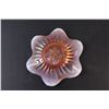 Image 4 : Dugan Peach Opal Carnival Glass "Daisy & Rays" Ruffled Bowl - 8" wide (Circa 1909)