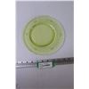 Image 3 : 1890's Uranium Glass Victorian "Floral Wheel Cut" 8.75 inch Plate