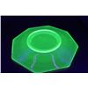 Image 2 : 1890's Uranium Glass Victorian 10" Chop Eight Sided Plate