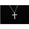 Image 2 : ^1.20 CT TW WITH 11 ROUND BRILLIANT CUT MOISSANITE STONES VVS D COLOR SET IN CROSS IN 925 SILVER PEN