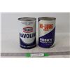 Image 1 : Texaco Havoline Motor Oil, Hi Lube Regular Husky Motor Oil Can - All Still Full