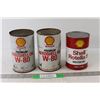 Image 1 : (2) Shell Premium Aeroshell Oil W80 Cans, Shell Rotella S Motor Oil - All Still Full