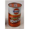 Image 3 : Peerless Motor Oil Can, Gulf Premium Multigrade 10w30 All Season Motor Oil - All Still Full
