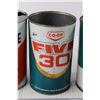 Image 3 : Husky Motor Oil Can, Coop Five 30 Can, White Rose Motor Oil Can - All Empty