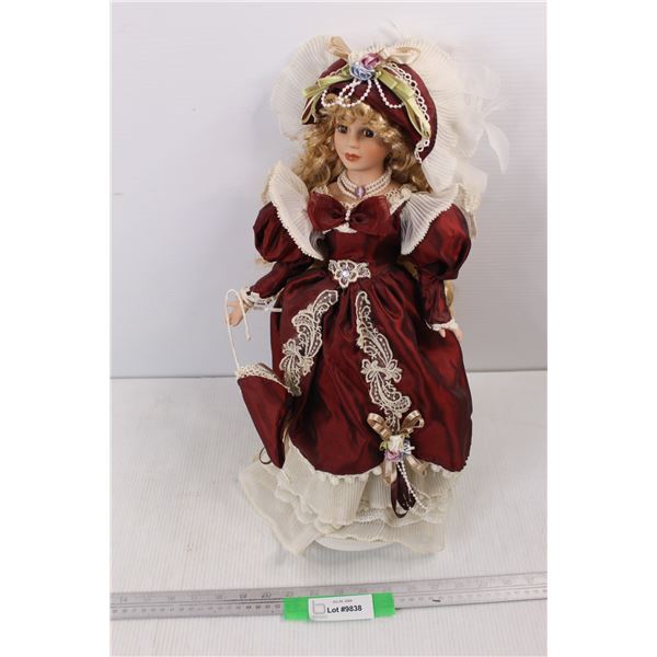 Unmarked Collectible Porcelain Doll- 19'' Tall