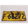 Image 2 : 1952 Alberta License Plate