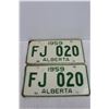Image 2 : 1959 Alberta License Plate Pair