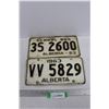 Image 1 : (2) 1963 Alberta License Plates, (1) School Bus Plate