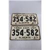 Image 2 : 1963 Alberta Farm Commercial Vehicle License Plate Pair