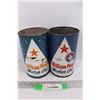 Image 1 : (2) Vintage William Penn One North Star Quart Oil Cans